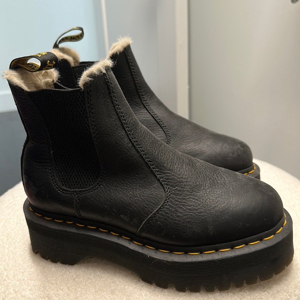 Authentic Dr Marten platform warm booties